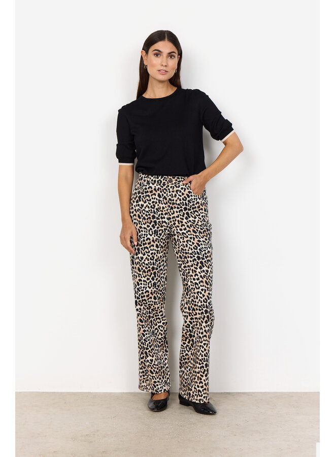 Soya Concept Owena Trousers in Leopard