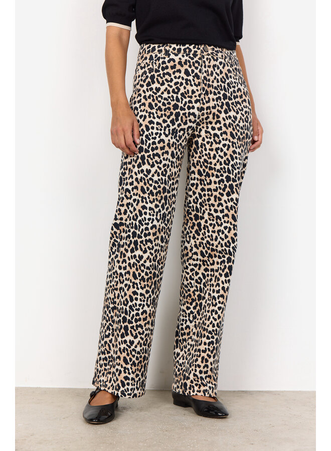 Soya Concept Owena Trousers in Leopard