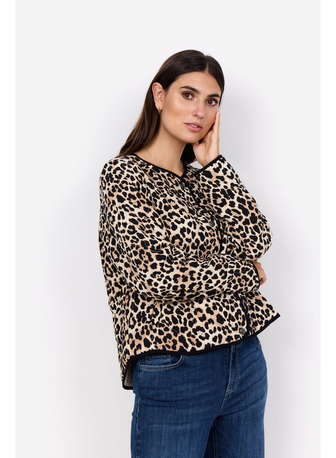 Soya Concept Pietta Quilted Jacket - Leopard