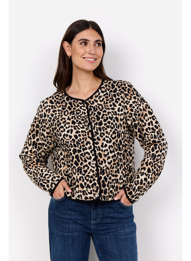 Soya Concept Pietta Quilted Jacket - Leopard
