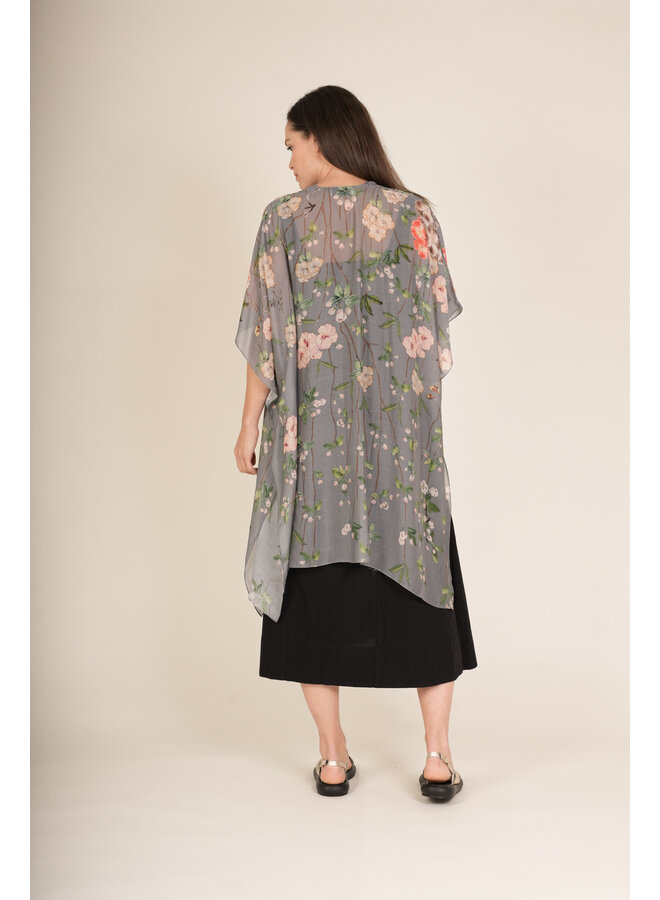 One Hundred Stars Throwover in Trailing Blossom Grey