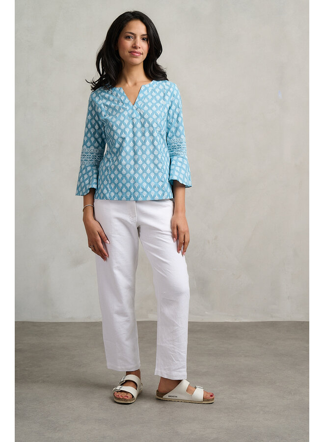 Jaba Belle Top in Duck Egg Bindi
