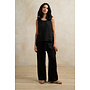 Jaba Emma Trousers in Black Linen