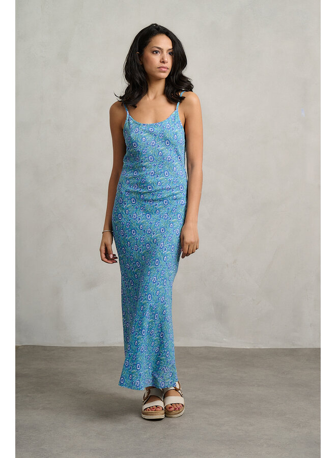 Jaba Bias Maxi Dress in Blue Bloom
