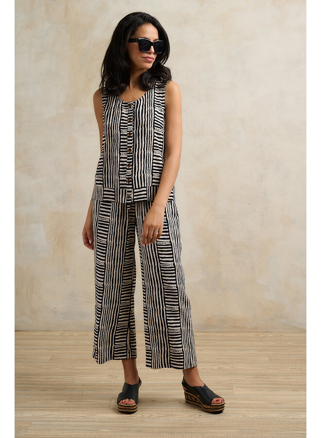 Jaba Emma Crop Trousers in Dominoes