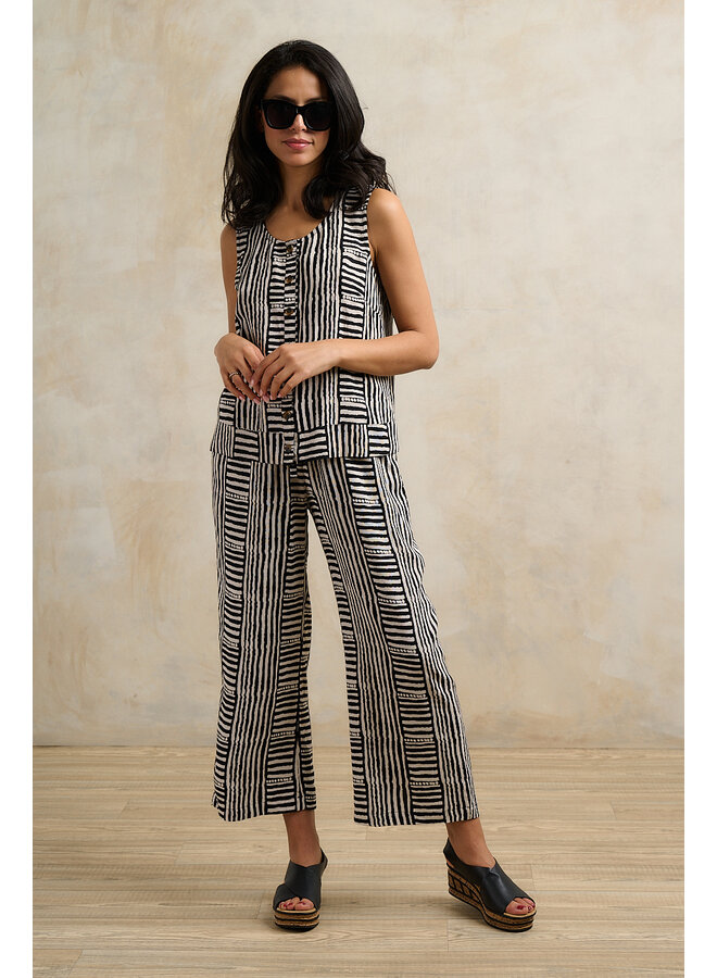 Jaba Emma Crop Trousers in Dominoes