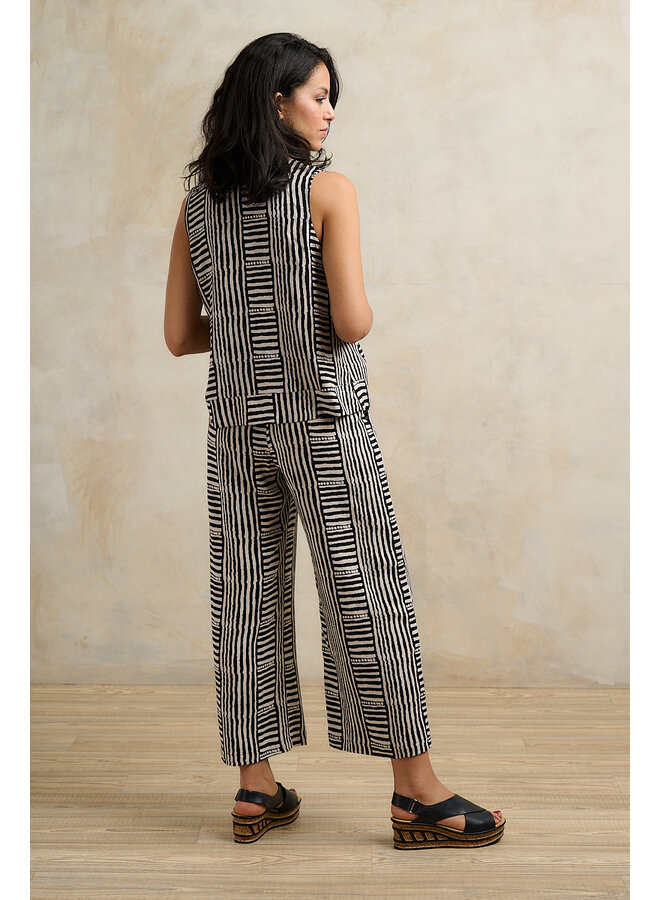 Jaba Emma Crop Trousers in Dominoes