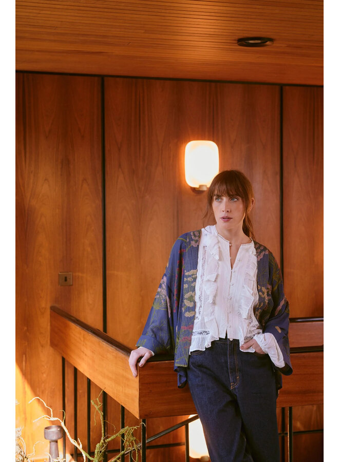 One Hundred Stars Kimono - Parsley Seed Navy