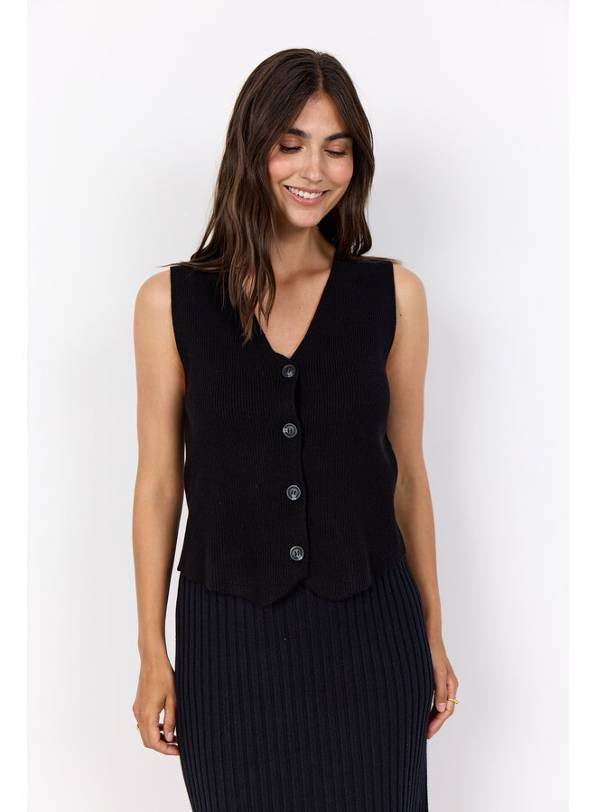 Soya Concept Kanita Waistcoat - Black