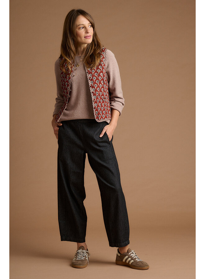 Jaba Quilted Gilet in Rust Daisy