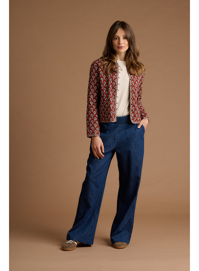 Jaba Quilted Jacket - Rust Daisy