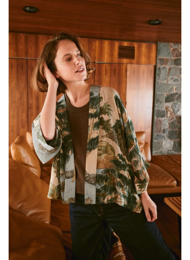One Hunded Stars Kimono Rivers and Trees Natural