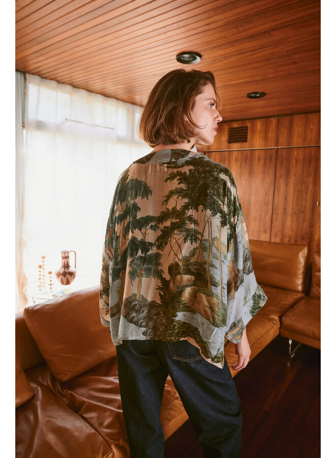 One Hunded Stars Kimono Rivers and Trees Natural