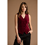 Jaba Velvet Waistcoat in Wine