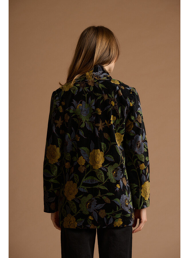 Jaba Velvet Kimono in Dark Camelia