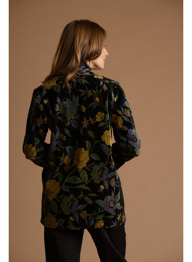 Jaba Velvet Kimono in Dark Camelia