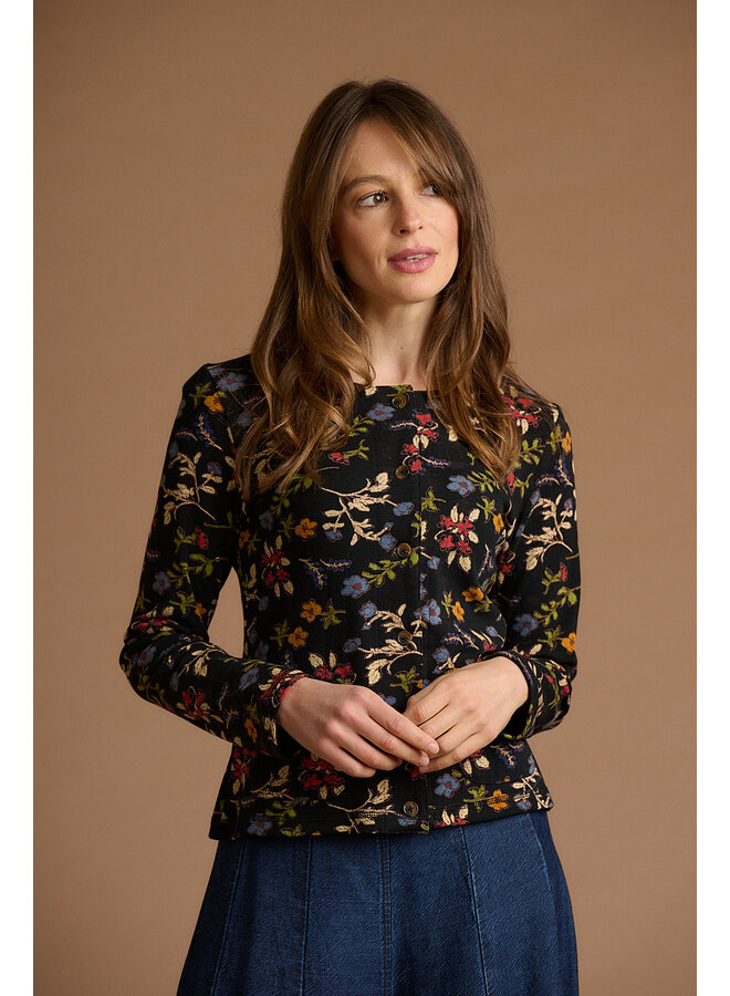 Jaba Jersey Cardi in Wild Fleur