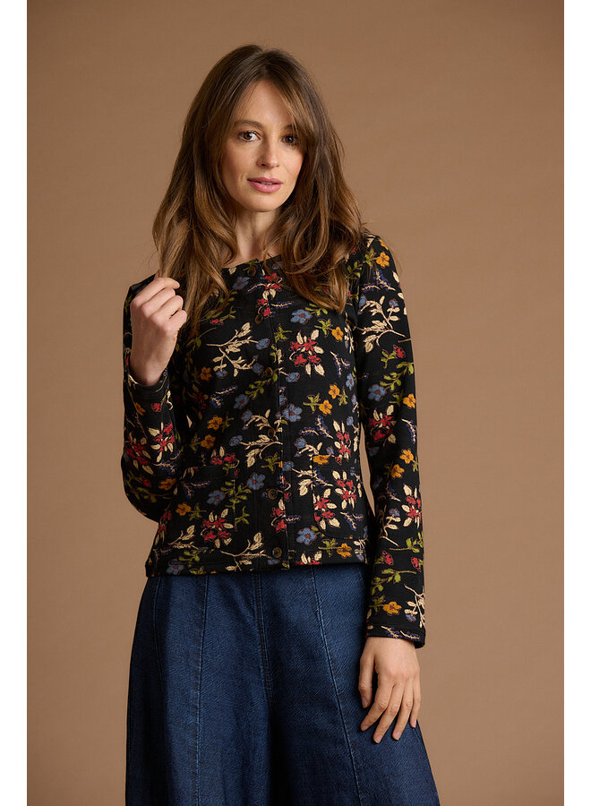 Jaba Jersey Cardi in Wild Fleur