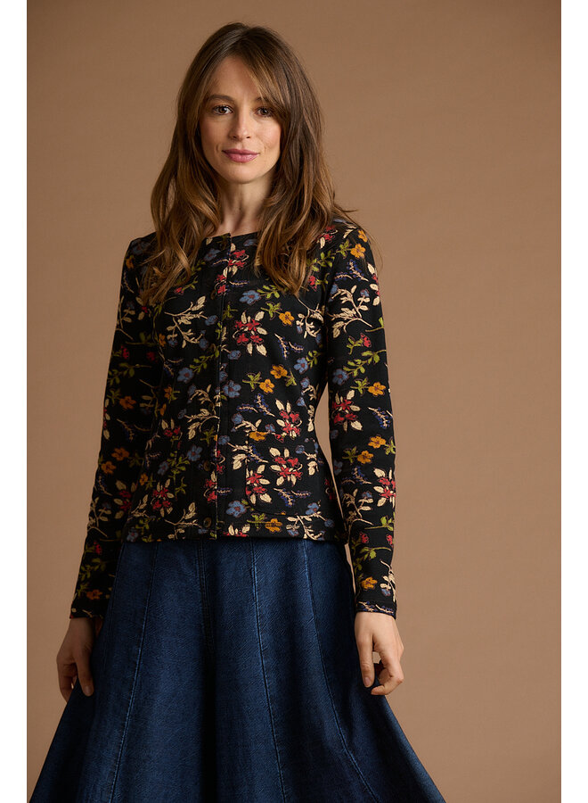 Jaba Jersey Cardi in Wild Fleur