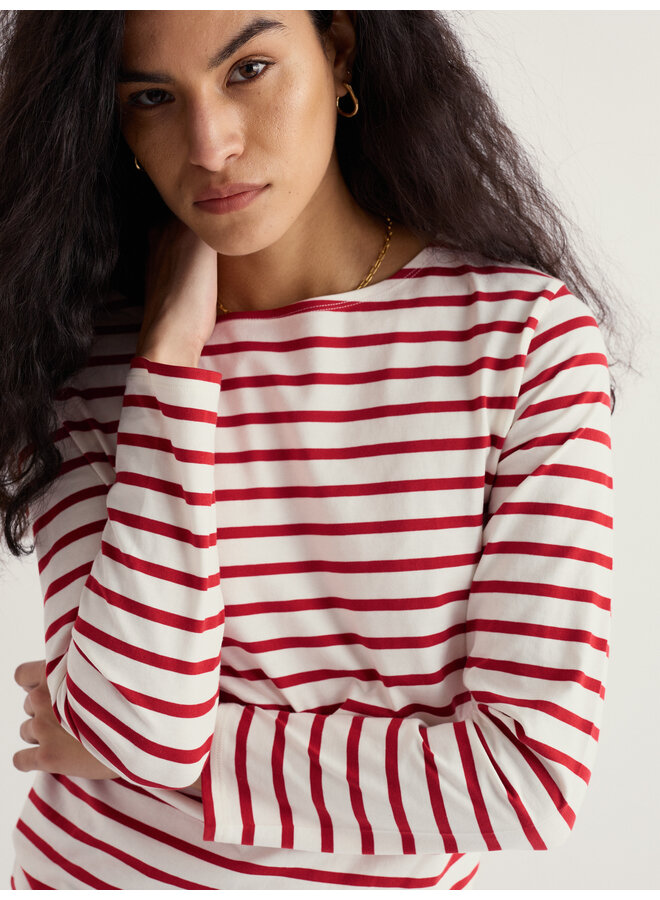 Seasalt Sailor Shirt - Breton Deep Rust