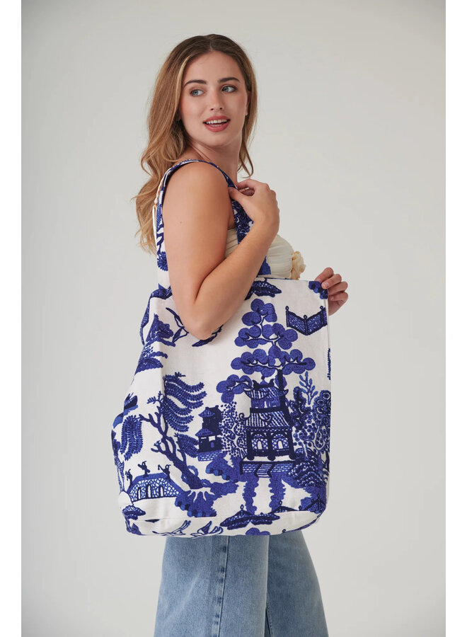 One Hundred Stars Canvas Bag  - Giant Willow Blue