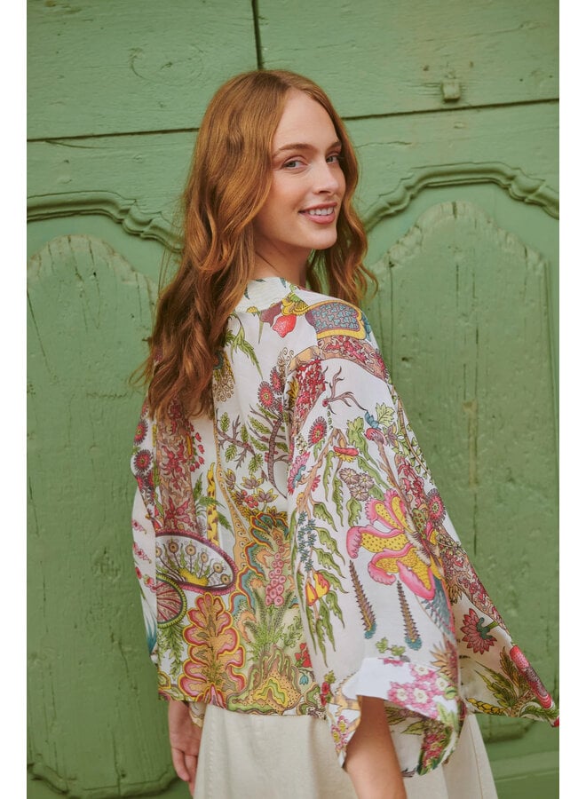 One Hundred Stars Kimono - Boho Garden Ecru