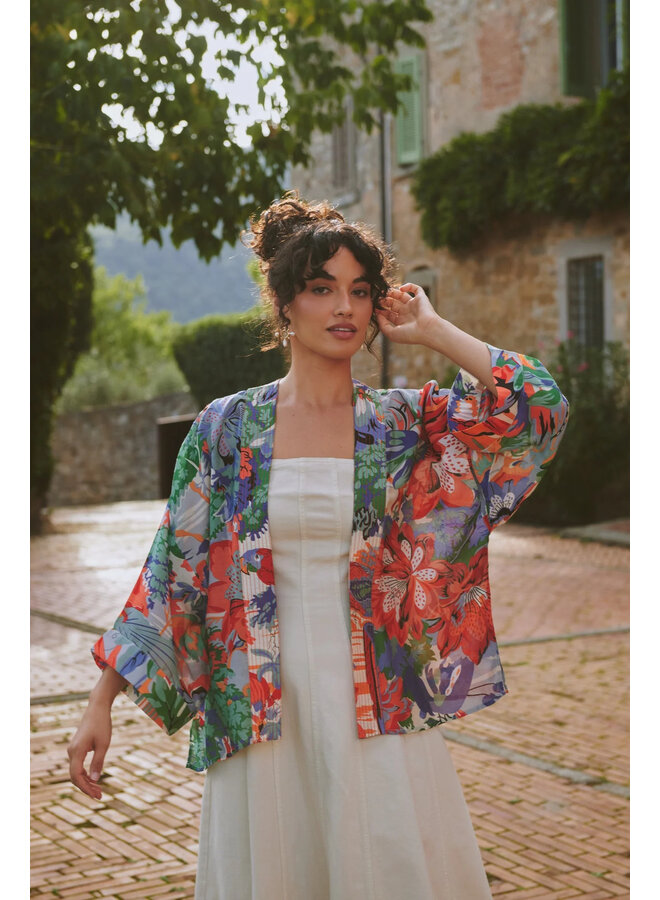 One Hundred Stars Kimono - Tropicana Blue