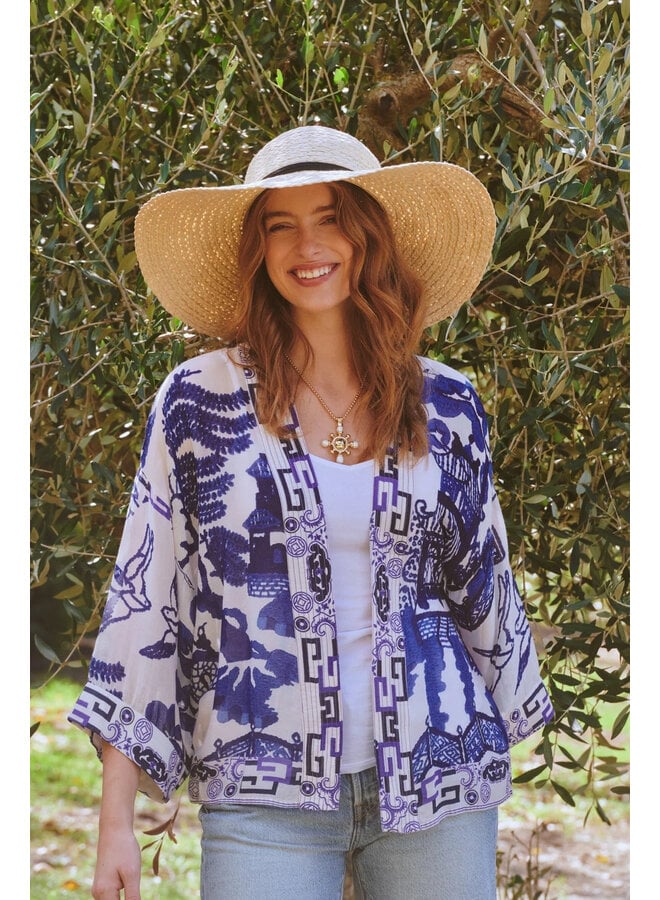 One Hundred Stars Kimono - Giant Willow Blue