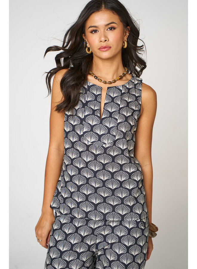 Jaba Lesley Top - Shell Print