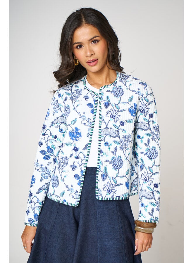 Jaba Reversible Jacket - Blue Flower