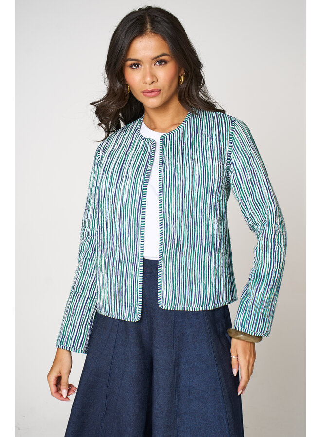 Jaba Reversible Jacket - Blue Flower