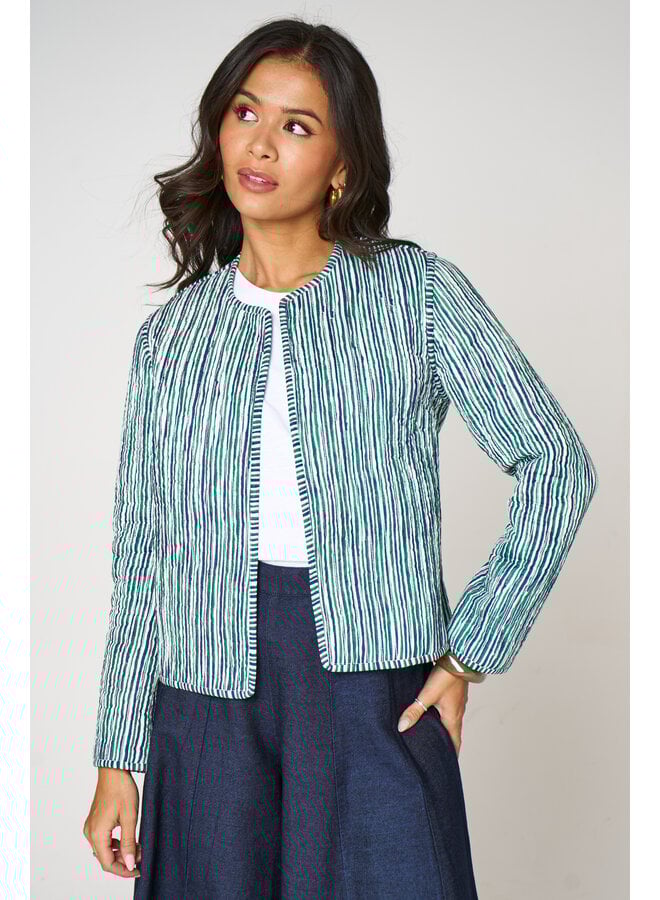 Jaba Reversible Jacket - Blue Flower