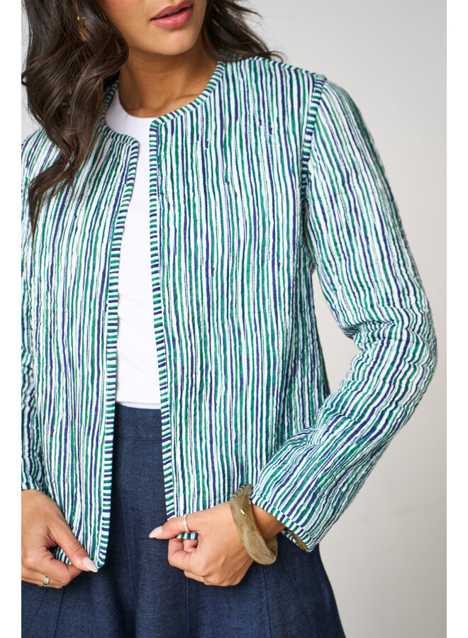 Jaba Reversible Jacket - Blue Flower