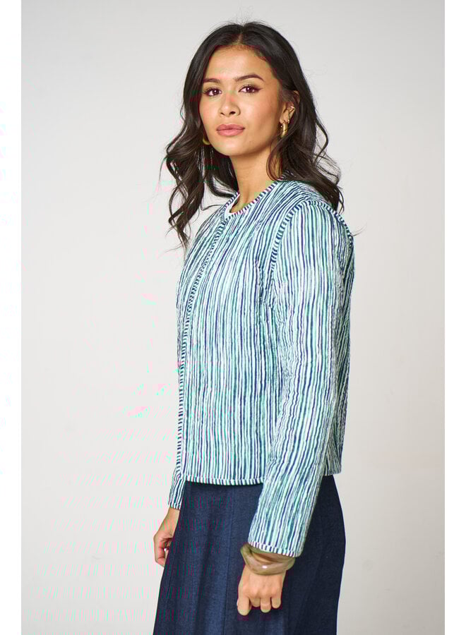 Jaba Reversible Jacket - Blue Flower