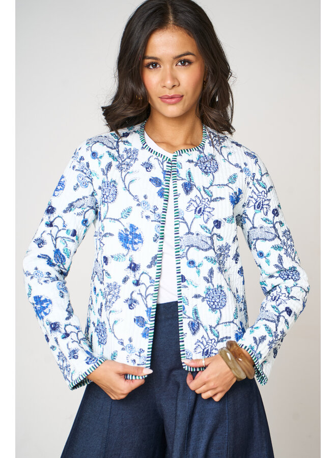 Jaba Reversible Jacket - Blue Flower