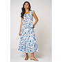 Jaba Tiered Skirt - Blue Flower