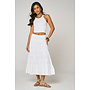 Jaba Tiered Skirt - Textured White