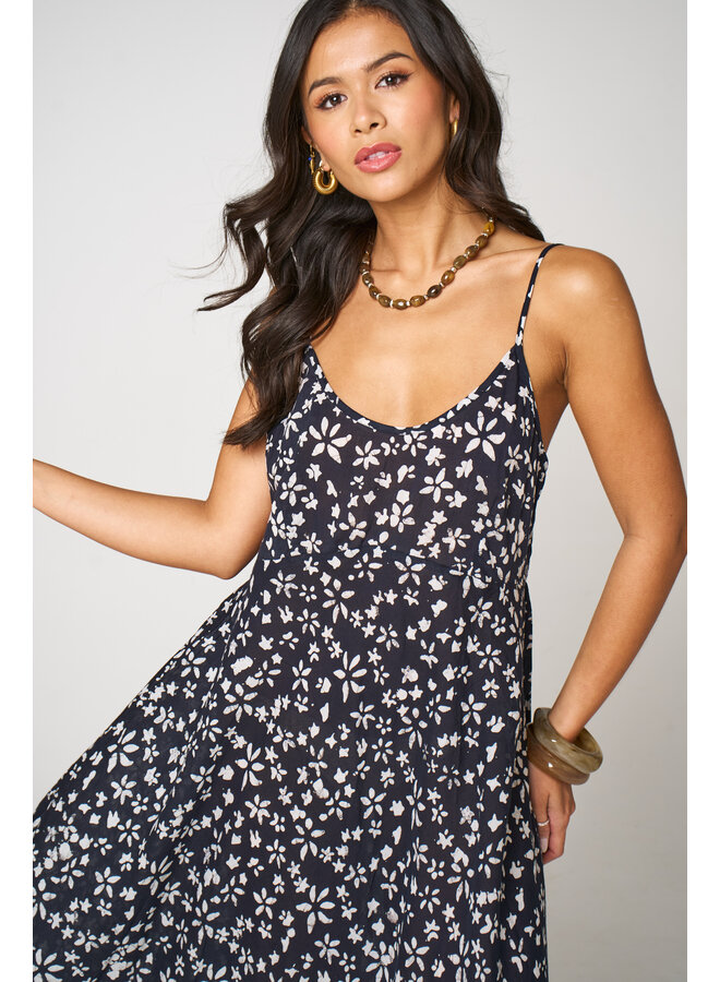 Aasha Slip Dress - Black
