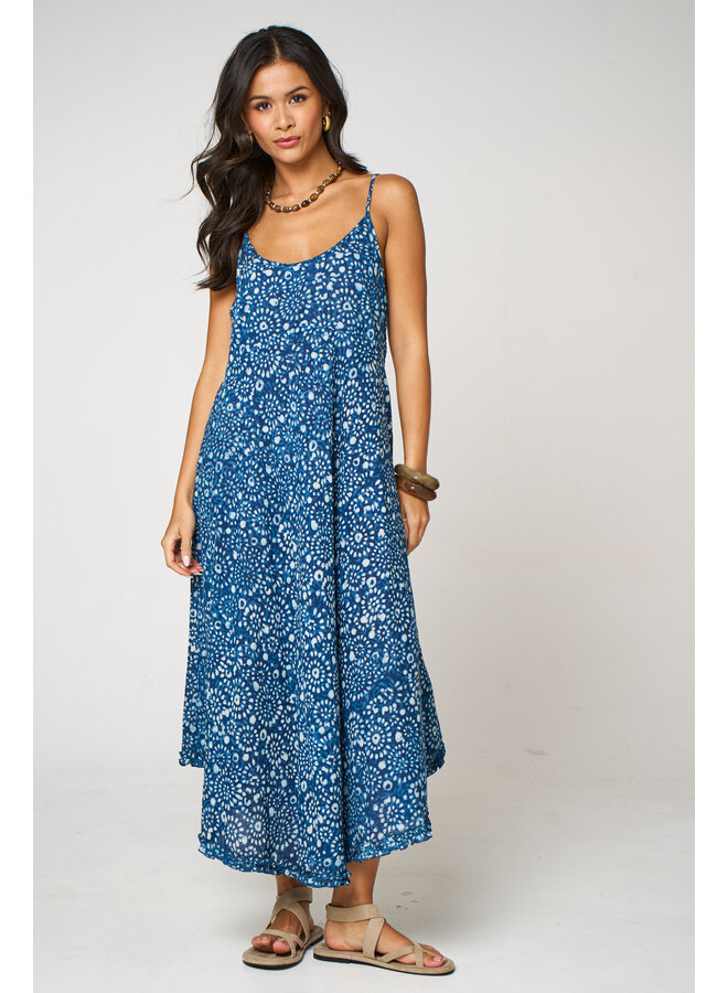 Aasha Slip Dress - Indigo Splash