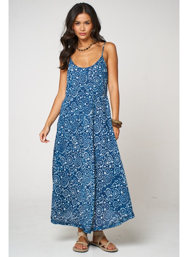 Aasha Slip Dress - Indigo Splash