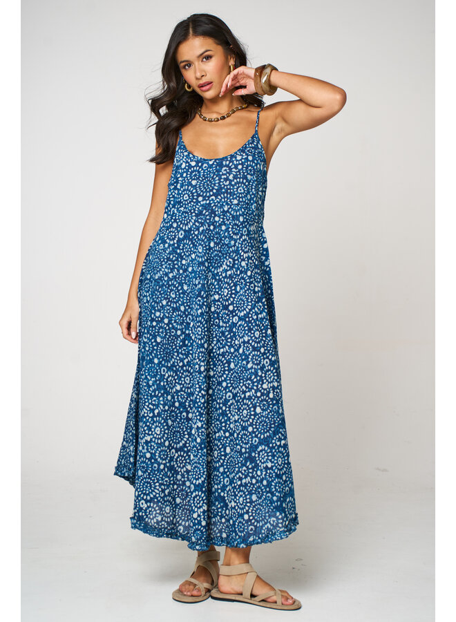 Aasha Slip Dress - Indigo Splash