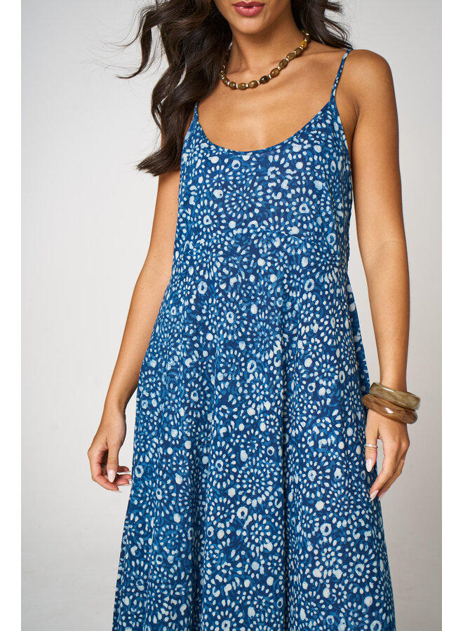 Aasha Slip Dress - Indigo Splash
