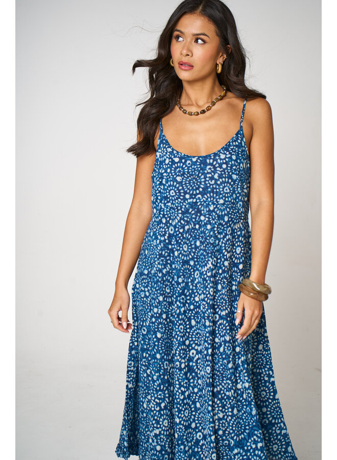 Aasha Slip Dress - Indigo Splash