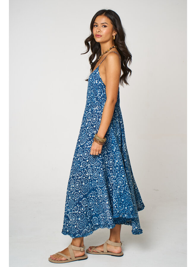 Aasha Slip Dress - Indigo Splash