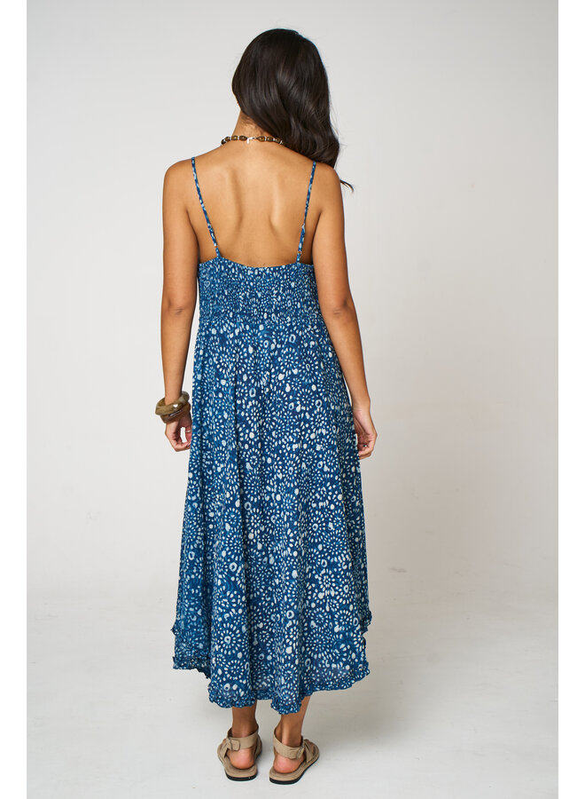 Aasha Slip Dress - Indigo Splash