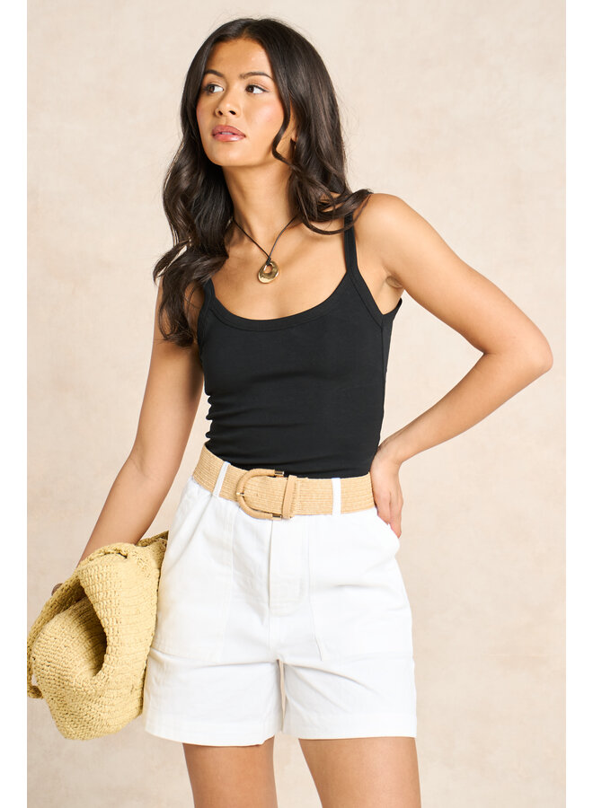 Jaba Cotton Shorts - White