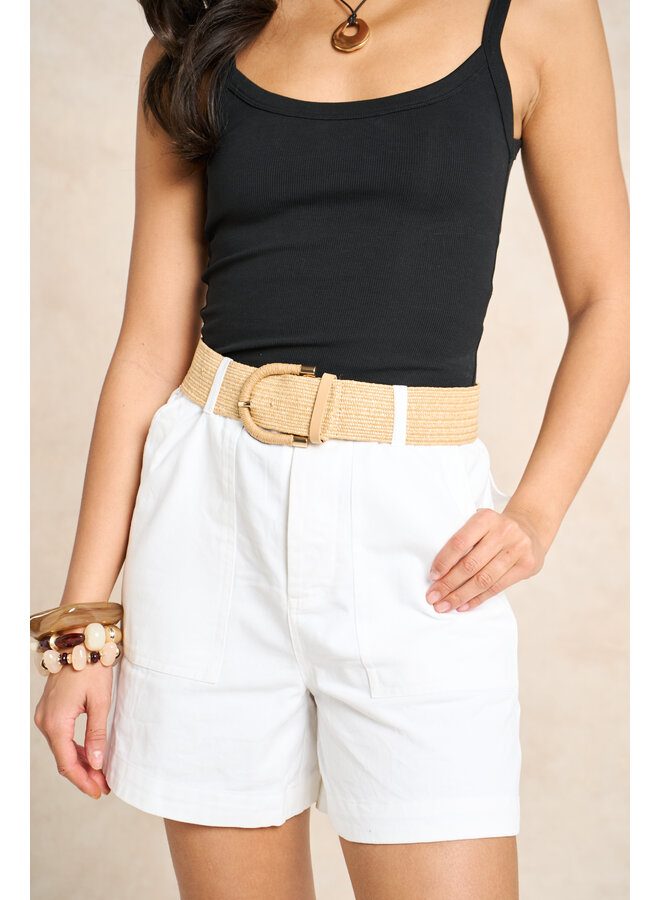 Jaba Cotton Shorts - White