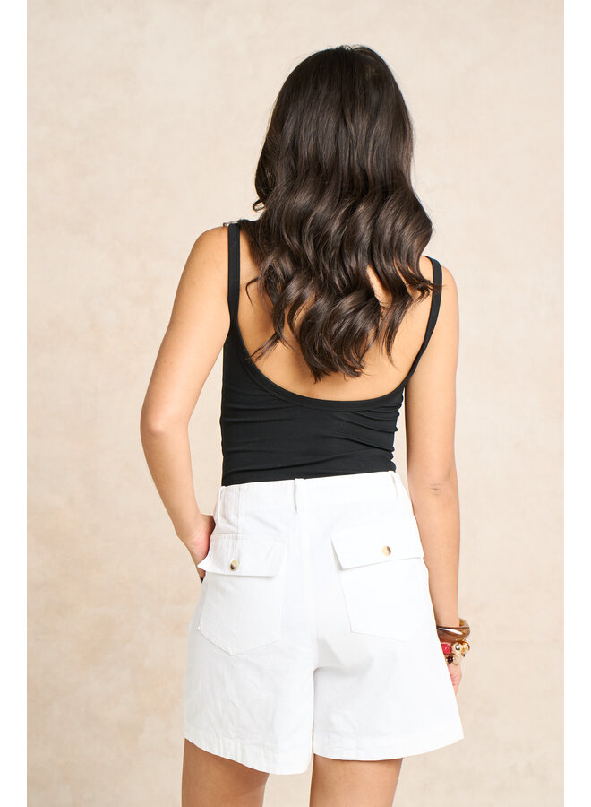 Jaba Cotton Shorts - White