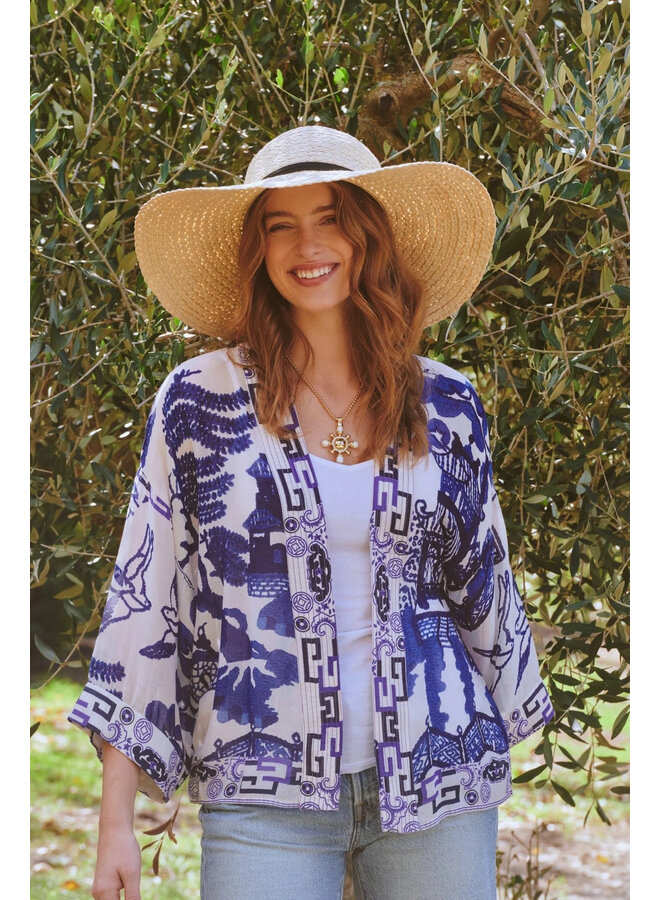 One Hundred Stars Kimono - Giant Willow Blue