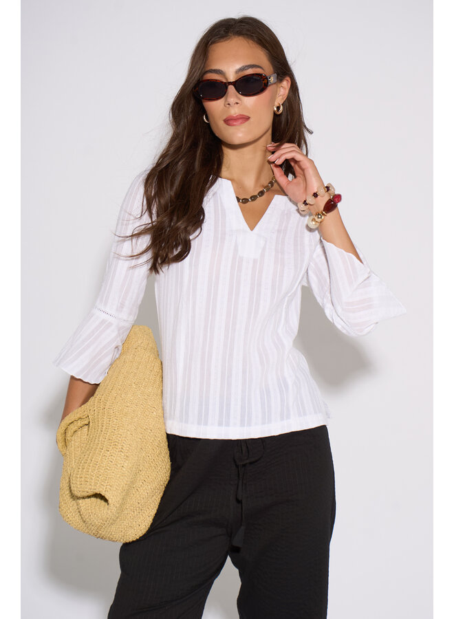 Jaba Belle Top - Textured White